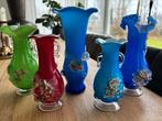 5 Murano Vaasjes - Italiaans Design, Antiek en Kunst, Ophalen of Verzenden