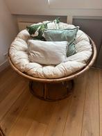 Leuke rotan kuipstoel 110cm, Ophalen, Zo goed als nieuw, Riet