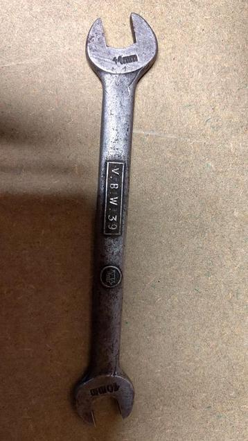 Oude Steeksleutel 10-11 VBW 1939 - Vintage Gereedschap beschikbaar voor biedingen