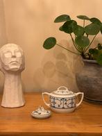 Vintage suikerpot Jäger Eisenberg Saksisch Blauw, Saks Blau, Ophalen of Verzenden