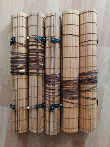 5 bamboe rolgordijnen 60 x 180 cm beschikbaar voor biedingen