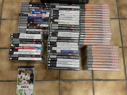 Sony PSP 1004 + 3004 + Games + UMD, Spelcomputers en Games, Spelcomputers | Sony PSP, Gebruikt, PSP Slim, Zwart, Met games, Met UMD-films