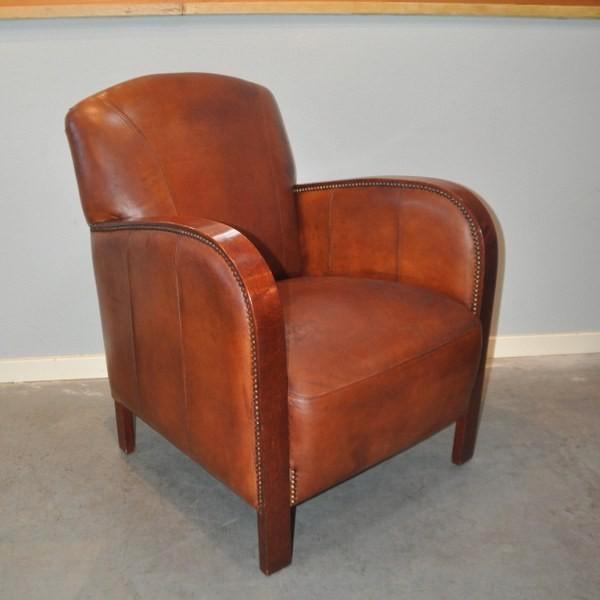 Bendic Finsbury in schapenleer, Huis en Inrichting, Fauteuils, Gebruikt, Leer, Minder dan 50 cm, Ophalen of Verzenden