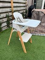 Stokke Steps meegroeistoel - incl kleiner stoeltje en blad, Ophalen, Zo goed als nieuw, Meegroeistoel, Stoelverkleiner