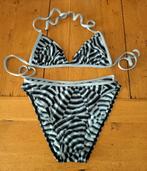 Bikini zwart grijs wit patroon Maat 42/44, Ophalen of Verzenden, Zo goed als nieuw, Zwart, Bikini