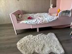 Roze busunge meegroei bed., Kinderen en Baby's, Kinderkamer | Bedden, Ophalen, Gebruikt, 70 tot 85 cm, Lattenbodem