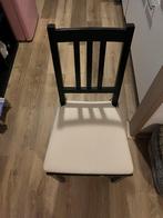 Eettafel en 4 stoelen, Huis en Inrichting, Stoelen, Ophalen, Gebruikt, Zwart, Vier