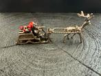 Zilveren miniatuur arrenslee met Kerstman, Ophalen of Verzenden