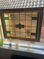 Twee Glas in Lood Ramen - Zeer Goede Staat!, Ophalen, Gevelraam of Ruit, Glas in lood, 80 tot 120 cm