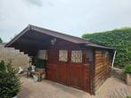 Tuinhuis 4m x 3.20m Houtkleur teak, Tuin en Terras, Tuinhuizen, Ophalen, Gebruikt, Hout, 200 tot 400 cm