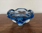 Glazen asbak / schaal blauw, Ophalen