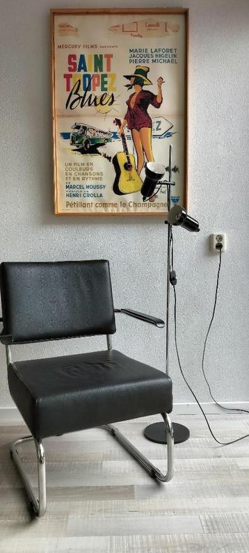 Staande vintage lamp met 2 zwarte spotjes keuzeschakelaar beschikbaar voor biedingen