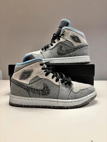 Limited Edition Air Jordan 1 Mid Crater Grey University Blue beschikbaar voor biedingen