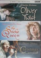 4 DVD Klassiekers 3 verhalen oa Oliver Twist+ The snow Queen, Cd's en Dvd's, Dvd's | Klassiekers, Overige genres, Alle leeftijden
