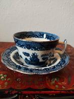 Prachtige Chinese kop en schotel Blue Willow, gemerkt, Antiek en Kunst, Antiek | Porselein, Verzenden