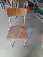 Te koop 8 school stoelen lees verder, Ophalen of Verzenden, Gebruikt, Bruin