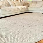 Wol ovaal - beige gemêleerd vloerkleed - fotoshoot, Ophalen, Beige, 200 cm of meer, Zo goed als nieuw