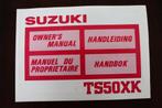 Suzuki TS50XK 1989 bromfiets handleiding owner's manual TS50, Fietsen en Brommers, Ophalen of Verzenden, Zo goed als nieuw
