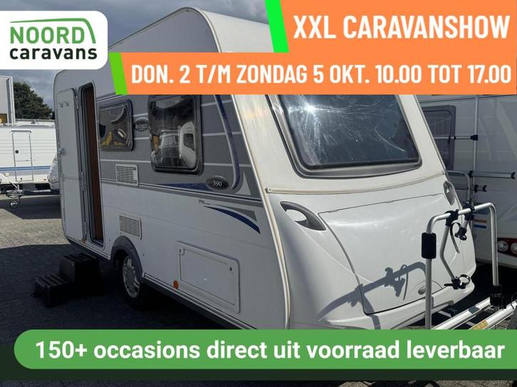 Caravelair Antares Luxe 390 LICHTGEWICHT + VASTBED+ VOORTENT, Caravans en Kamperen, Caravans, Bedrijf, 750 - 1000 kg, Caravelair