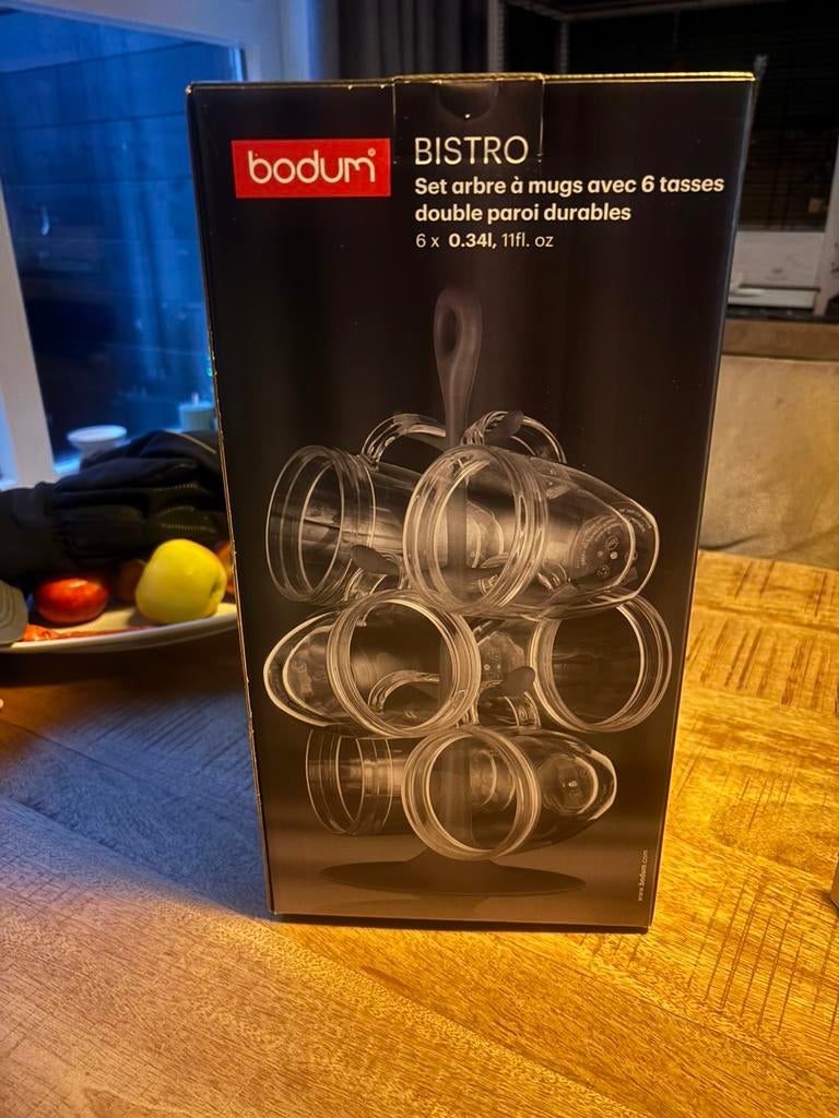 Nieuw Bodum koffie/thee glazen dubbelwandig (kunststof), Huis en Inrichting, Keuken | Servies, Nieuw, Ophalen of Verzenden, Overige stijlen