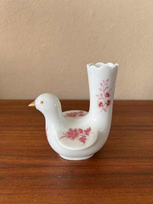 Vintage/antiek vogel vaasje bareuther porselein west germany, Antiek en Kunst, Antiek | Porselein, Ophalen of Verzenden