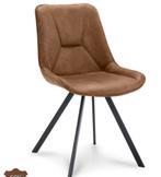 6 eetkamerstoelen camel, Huis en Inrichting, Stoelen, Gebruikt, Bruin, Ophalen of Verzenden, Stof