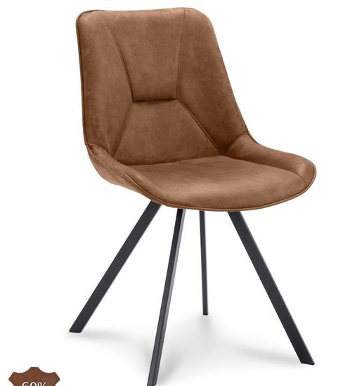 6 eetkamerstoelen camel, Huis en Inrichting, Stoelen, Gebruikt, Vijf, Zes of meer stoelen, Stof, Bruin, Ophalen of Verzenden