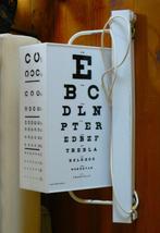 Lichtbak opticien optometrie visuskaart ogentest draaibaar, Gebruikt, Ophalen, Lichtbak of (neon) lamp