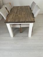 Mooie eettafel met 4 stoelen, Ophalen, Zo goed als nieuw, 4 tot 6 stoelen