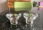 Kandelaar, glas, Ikea, Hagberg, vintage, setprijs, Ophalen, Gebruikt, Overige materialen, Minder dan 25 cm