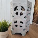 Houten kruk Bohemian style, Ophalen of Verzenden, Zo goed als nieuw, Rechthoekig