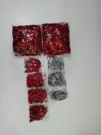 Decoratie knutselen glans linten lint rood en zilver NIEUW, Ophalen of Verzenden, Nieuw