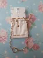 Nieuw! Gold plated verguld ketting met hartje. Verstelbaar., Ophalen of Verzenden, Nieuw, Goud, Overige materialen