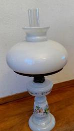 Antieke olielamp staand/wit, Antiek en Kunst, Antiek | Lampen, Ophalen