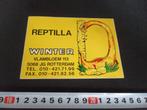sticker Rotterdam REPTILLA  WINTER Vlambloem 113, Ophalen, Zo goed als nieuw, Bedrijf of Vereniging