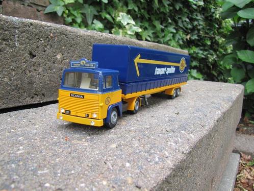 Tekno Scania 141 ASG transport spedition., Hobby en Vrije tijd, Modelauto's | 1:50, Zo goed als nieuw, Bus of Vrachtwagen, Tekno