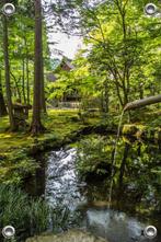 Tuinposter-Schuttingposter Japanse Tuin 80x120 cm (bxh), Tuin en Terras, Tuinwanddecoratie, Nieuw, Verzenden