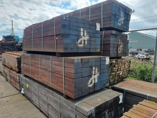 Hardhouten balken 7.0x15.0 cm € 10,- per meter incl., Tuin en Terras, Palen, Balken en Planken, Nieuw, Balken, 250 cm of meer