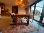 Massief eiken kloostertafel, Ophalen, Gebruikt, 100 tot 150 cm, Eikenhout