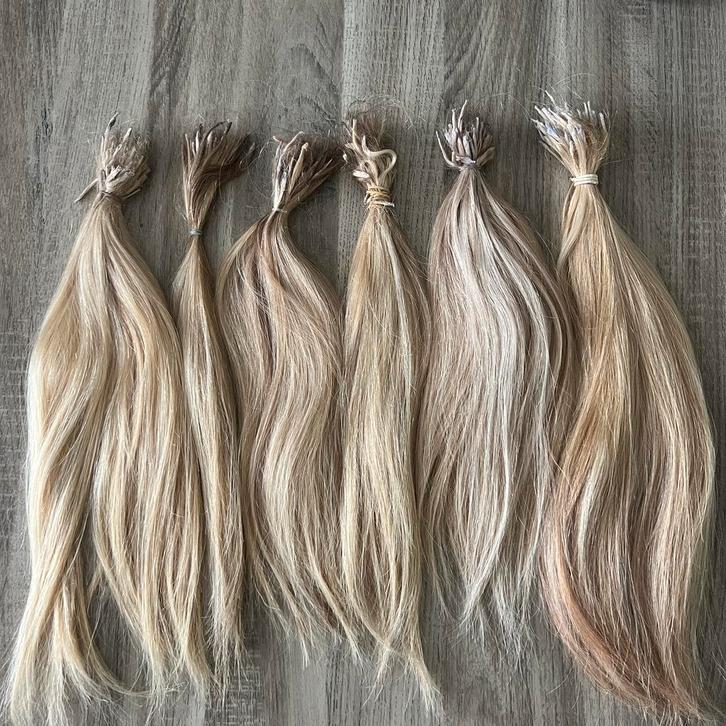 Blonde wax haarextensions ongeveer 210 gram tot 50 cm lengte, Sieraden, Tassen en Uiterlijk, Uiterlijk | Haarverzorging, Gebruikt