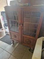 Vintage kastje glas in lood, Ophalen of Verzenden