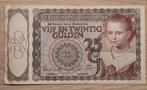 Bankbiljet 25 gulden Prinsesje 7 october 1943, Postzegels en Munten, Bankbiljetten | Nederland, Ophalen of Verzenden, 25 gulden