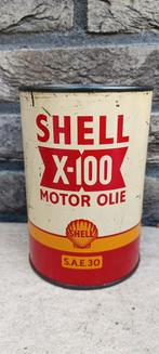 Mooi Nederlands SHELL X-100 blik, Ophalen of Verzenden, Zo goed als nieuw, Overige, Overige merken