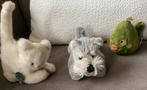 Steiff Floppy Raudi hond,Cosy Flossy vis,Hermann Teddy poes, Ophalen