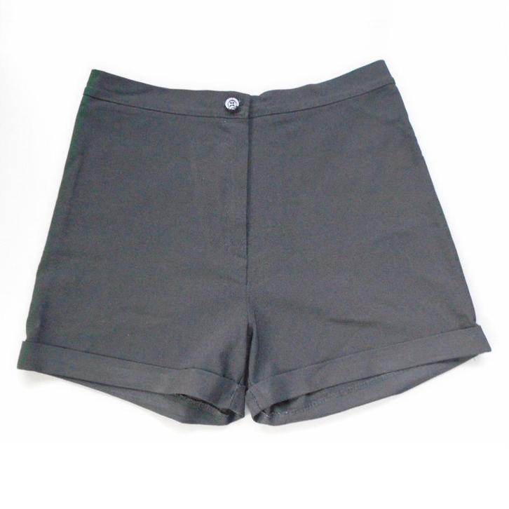 Zwart hotpants short hoogsluitend 34/36 XS/S, Kleding | Dames, Broeken en Pantalons, Gedragen, Maat 34 (XS) of kleiner, Zwart