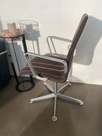 Vintage oxford chair  Bureaustoel arne jacobsen fritz hansen, Ophalen, Gebruikt, Bruin, Bureaustoel