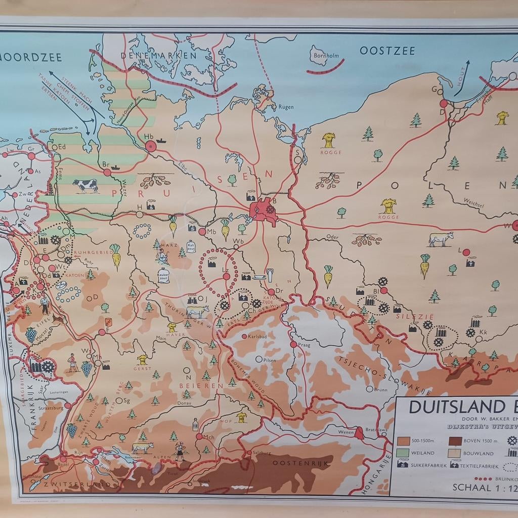 7 oude school landkaarten oa Engeland Rusland Belgie, Ophalen, Aardrijkskunde