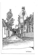 AK Zoutkamp - Het straatje uit Zoutkamp, Dick Valenteijn, Verzenden, 1960 tot 1980, Ongelopen, Groningen