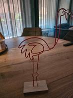 Decoratie Flamingo Oranje. ( metaal ) hoeten voetje., Ophalen of Verzenden, Zo goed als nieuw