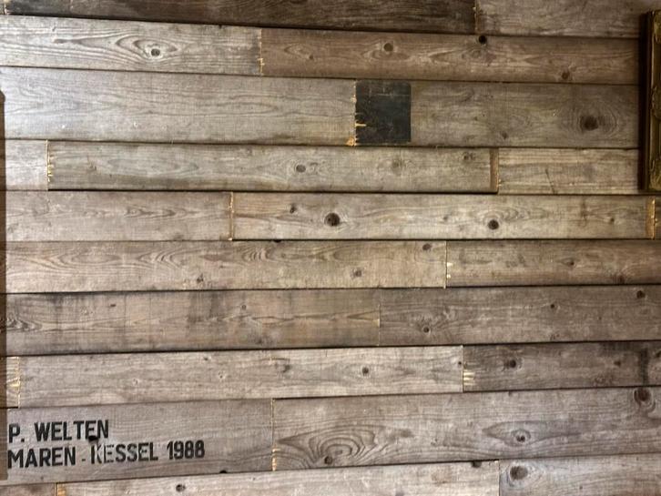 Houten Planken Wandbekleding - Steigerhout, Doe-het-zelf en Verbouw, Hout en Planken, Gebruikt, Plank, Overige houtsoorten, Minder dan 200 cm